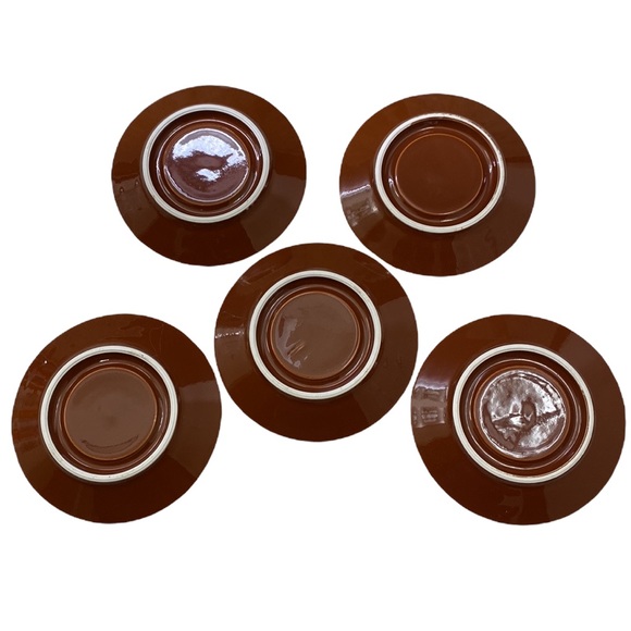 Set of 5 ACF Brown 3oz Cup & Saucers - THE WORLD'S BEST PORCELAIN CUPS - Picture 7 of 10